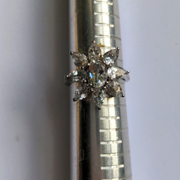 QVC Quartz ring.  Sterling.  Multi gemstone ring.  8.1/2 - Picture 4 of 6